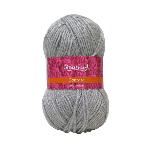 Fio de Tricot Rosários 4 Cantata 100g Cinza Claro 43