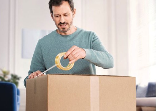 Fita adesiva para embalagem 66mx50mm reciclada transparente TESAPACK Bio&Strong 58296