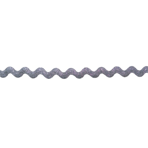 Fita Grega Zig-zag 8mm Prateado Estreita (metro)