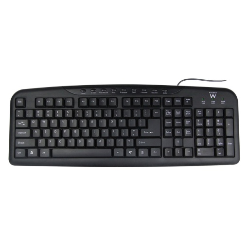 Teclado EWENT Multimedia PT USB Preto
