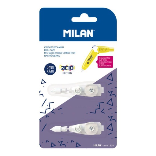 Recarga Corrector de Fita MILAN 5mmx6m com 2