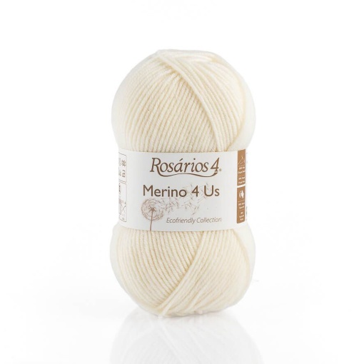 Fio de Tricot Rosários 4 Merino 4 Us 50g Pérola 02
