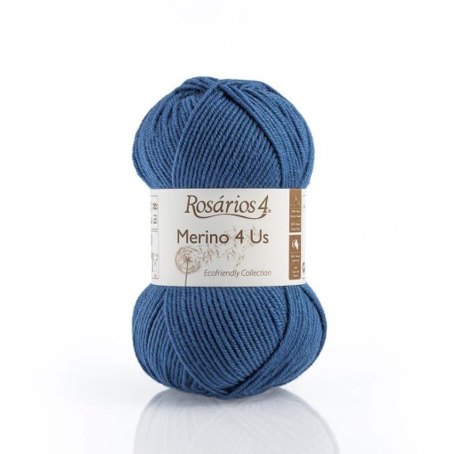 Fio de Tricot Rosários 4 Merino 4 Us 50g Azul 13