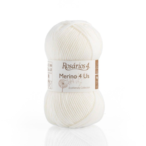 Fio de Tricot Rosários 4 Merino 4 Us 50g Branco 1