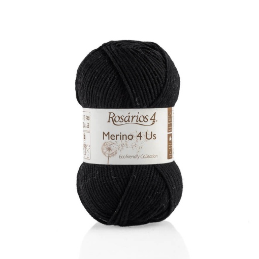 Fio de Tricot Rosários 4 Merino 4 Us 50g Preto 7