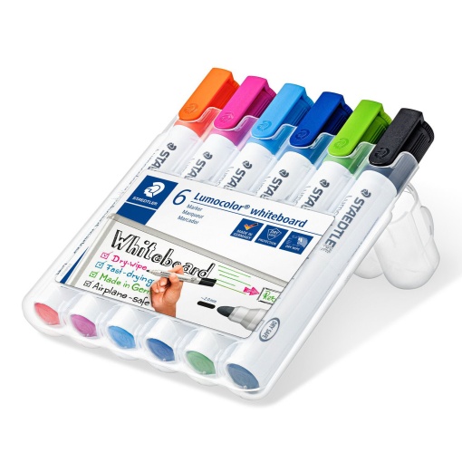 Marcador para quadro branco STAEDTLER Lumocolor Permanent Art 351 - 6 cores