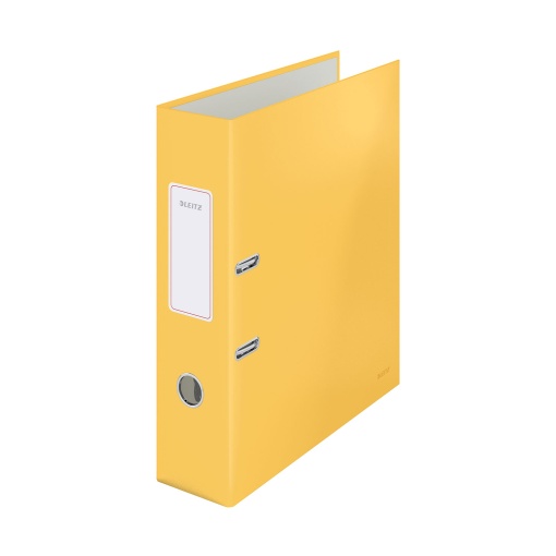 Pasta de Arquivo LEITZ Cosy A4 Comercial lombada de 80mm 2 Argolas Amarelo