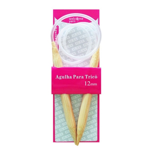 Agulha de tricot circular Welcome Yarn 12mm bambu