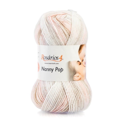 Fio de Tricot Rosários 4 Nanny Pop 100g Rosa Mesclado 23