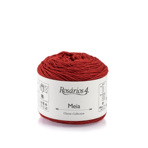 Fio de Tricot Rosários 4 Meia 50g Vermelho 26