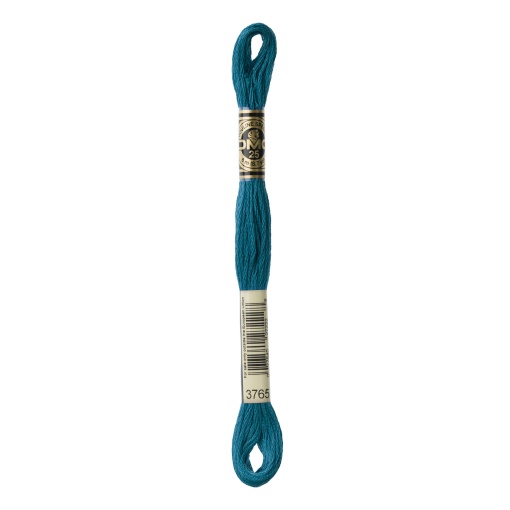 Linha de bordar DMC Mouliné 117MC azul petróleo 3765