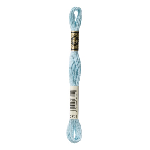 Linha de bordar DMC Mouliné 117MC azul bebé 3761