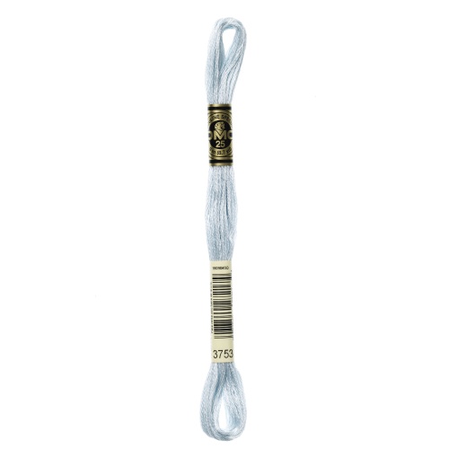 Linha de bordar DMC Mouliné 117MC azul céu 3753