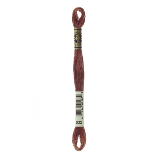 Linha de Bordar DMC Mouliné 117MC Castanho 632