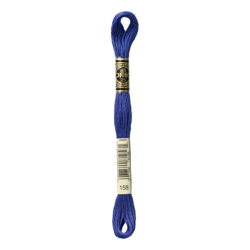 Linha de bordar DMC Mouliné 117MC azul 158