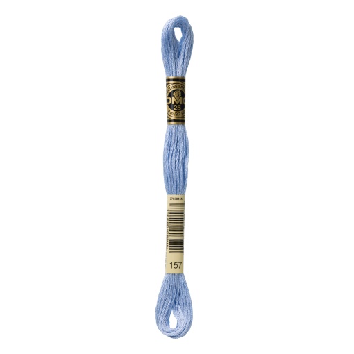Linha de bordar DMC Mouliné 117MC azul 157