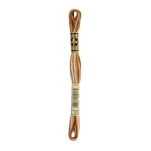 Linha de Bordar DMC Mouliné 117MC Castanho Mesclado 105
