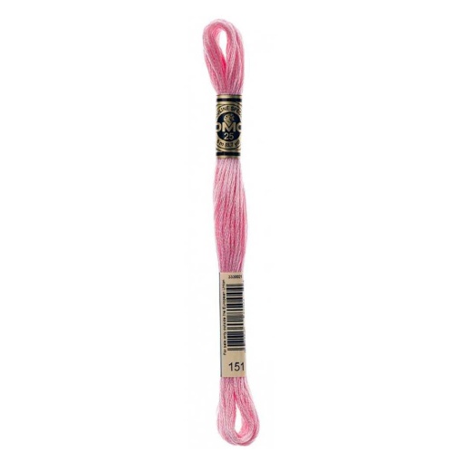 Linha de bordar DMC Mouliné 117MC rosa 151