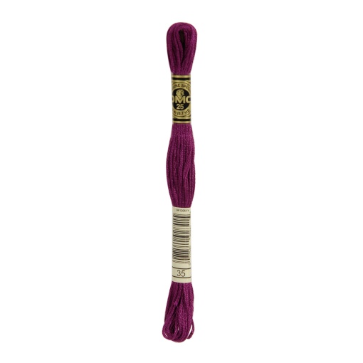 Linha de Bordar DMC Mouliné 117MC Roxo 35