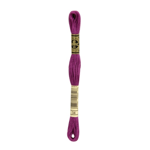 Linha de Bordar DMC Mouliné 117MC Roxo 34