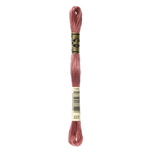 Linha de bordar DMC Mouliné 117MC rosa velho 223