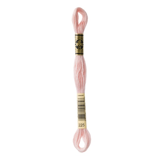 Linha de bordar DMC Mouliné 117MC rosa claro 225