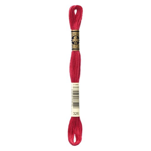 Linha de bordar DMC Mouliné 117MC rosa escuro 326