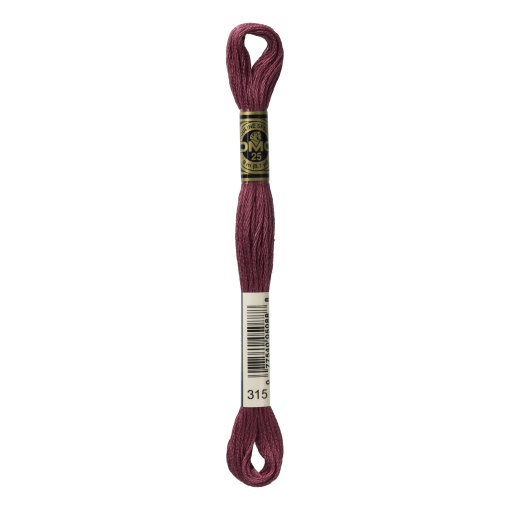 Linha de bordar DMC Mouliné 117MC rosa velho 315
