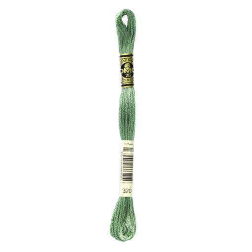 Linha de bordar DMC Mouliné 117MC verde 320