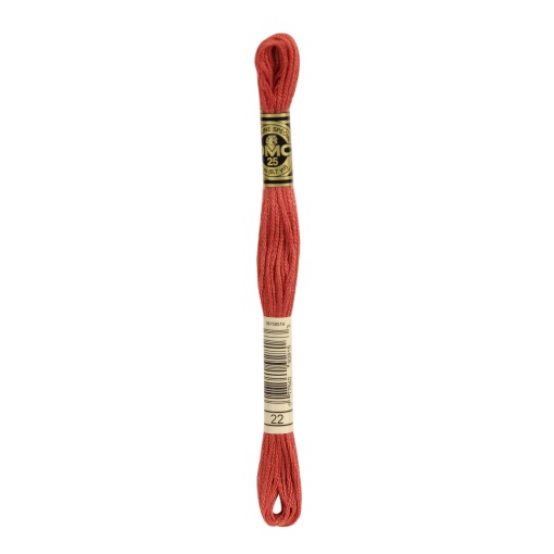 Linha de Bordar DMC Mouliné 117MC Tijolo 22
