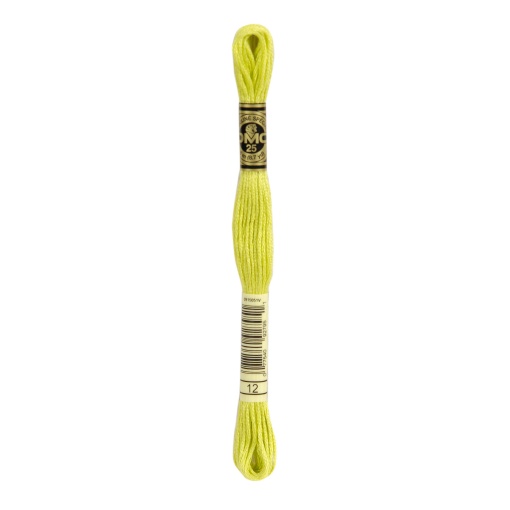 Linha de bordar DMC Mouliné 117MC verde fluo 12