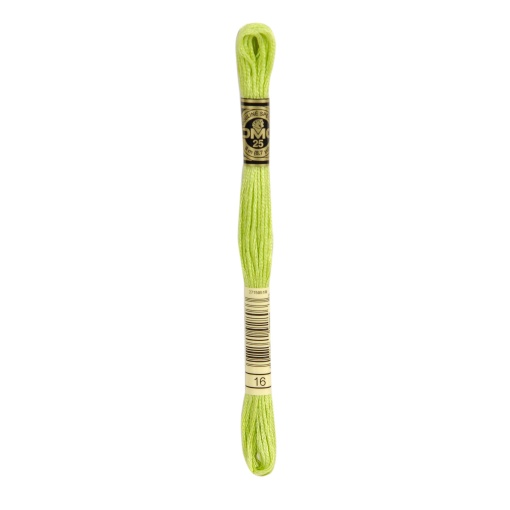Linha de bordar DMC Mouliné 117MC verde alface 16
