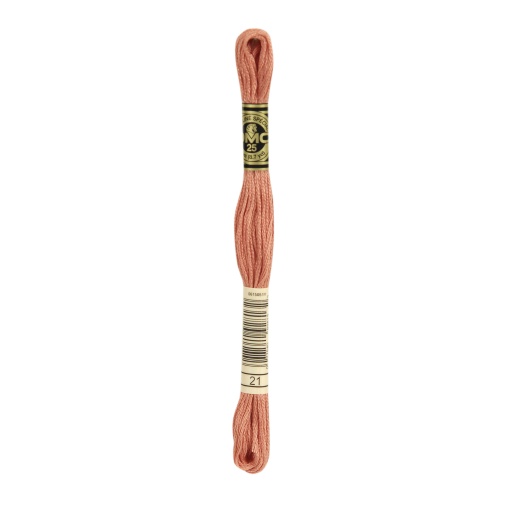 Linha de bordar DMC Mouliné 117MC rosa velho 21
