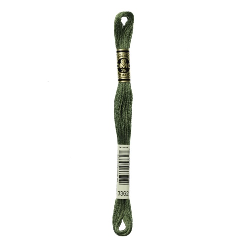 Linha de bordar DMC Mouliné 117MC verde 3362