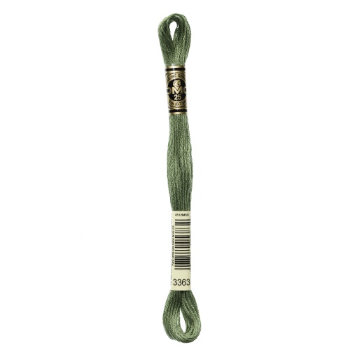 Linha de bordar DMC Mouliné 117MC verde 3363