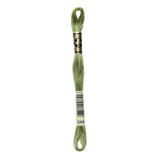 Linha de bordar DMC Mouliné 117MC verde 3364