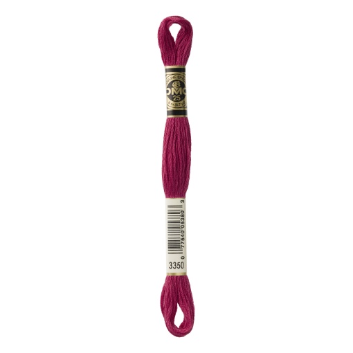 Linha de bordar DMC Mouliné 117MC rosa 3350