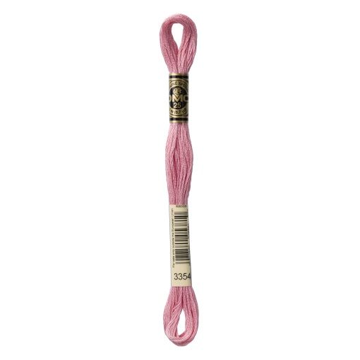 Linha de bordar DMC Mouliné 117MC rosa 3354