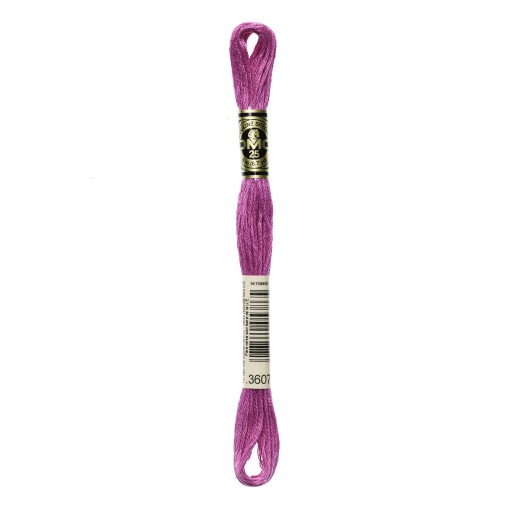 Linha de bordar DMC Mouliné 117MC rosa 3607