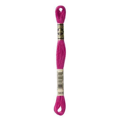 Linha de bordar DMC Mouliné 117MC rosa 3805