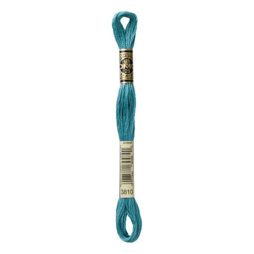 Linha de bordar DMC Mouliné 117MC azul petróleo 3810