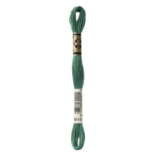 Linha de bordar DMC Mouliné 117MC verde 3815