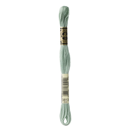 Linha de bordar DMC Mouliné 117MC verde água 3813