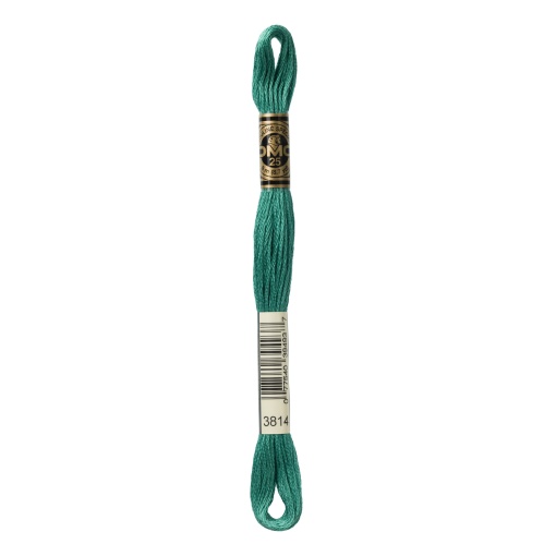 Linha de bordar DMC Mouliné 117MC verde 3814