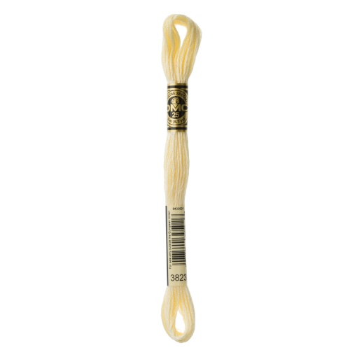 Linha de bordar DMC Mouliné 117MC amarelo claro 3823