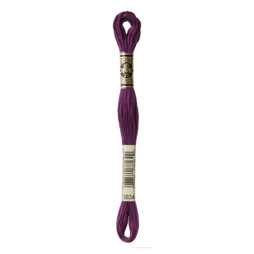 Linha de Bordar DMC Mouliné 117MC Roxo 3834