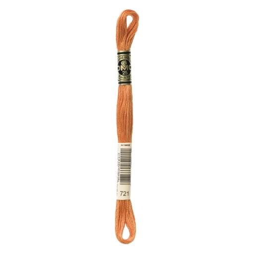 Linha de Bordar DMC Mouliné 117MC Laranja 721