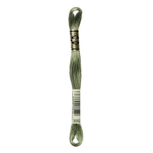 Linha de bordar DMC Mouliné 117MC verde 3052