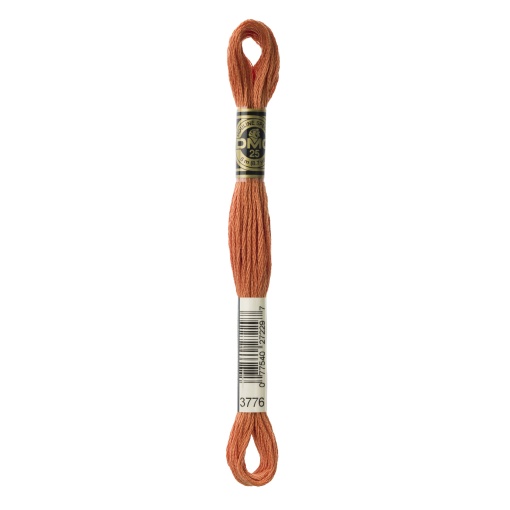 Linha de Bordar DMC Mouliné 117MC Laranja 3776