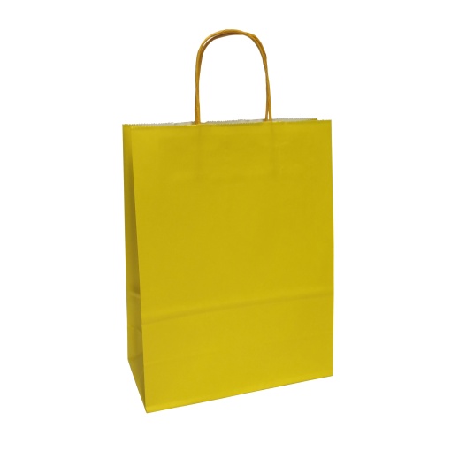 Saco de Papel Asa Torcida 137 Amarelo 22x10x29cm